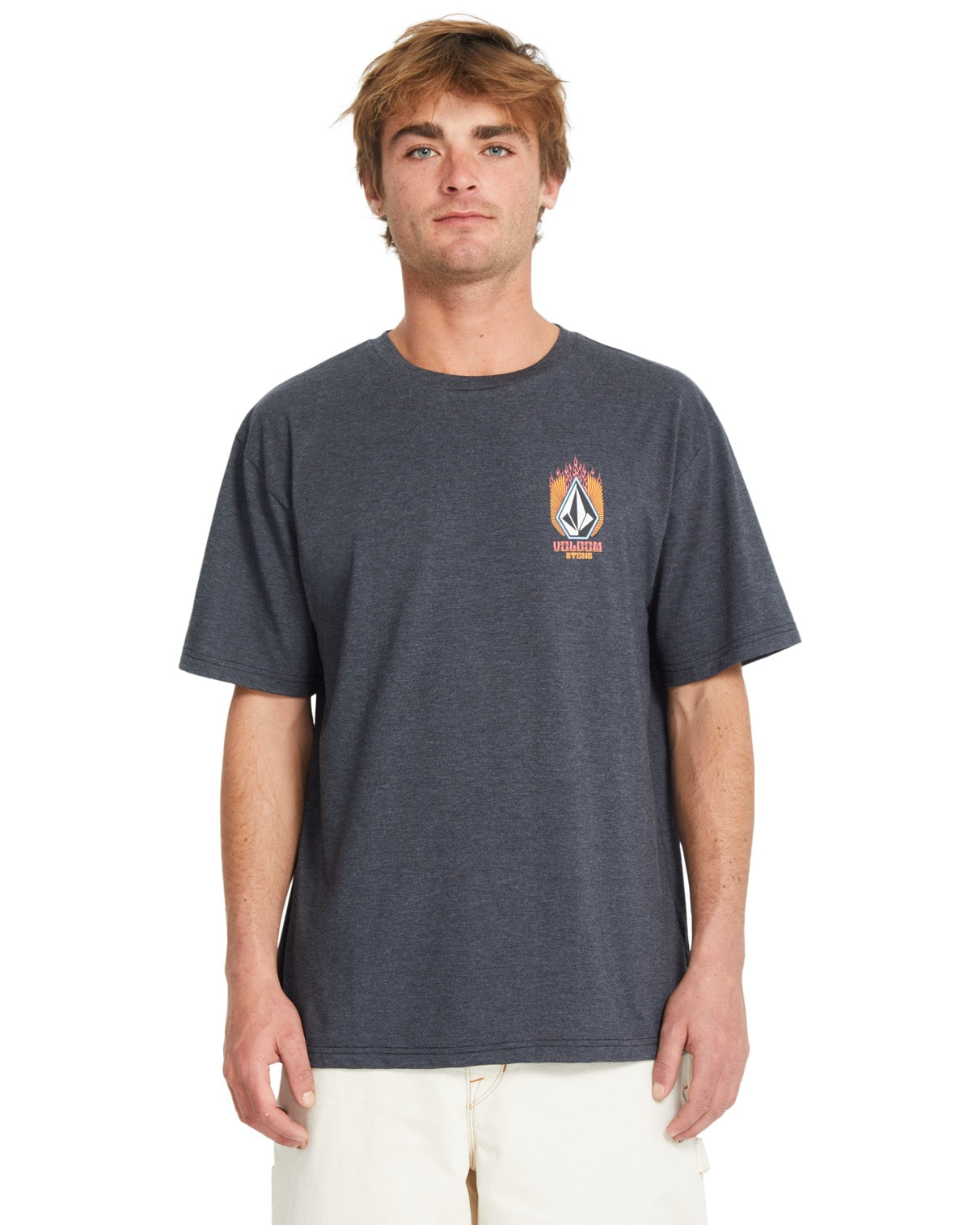Volcom - T-Shirt - Draggin Stone - Heather Black