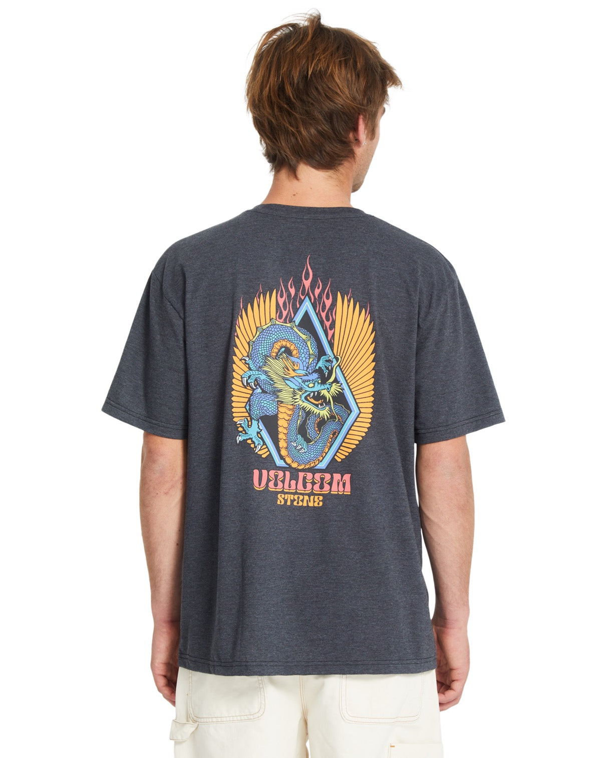 Volcom - T-Shirt - Draggin Stone - Heather Black