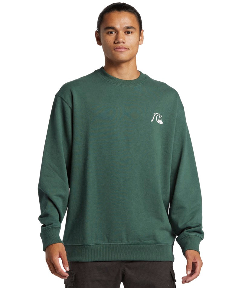 Quiksilver - Sweatshirt - DNA Bubble Logo Crew - Forest