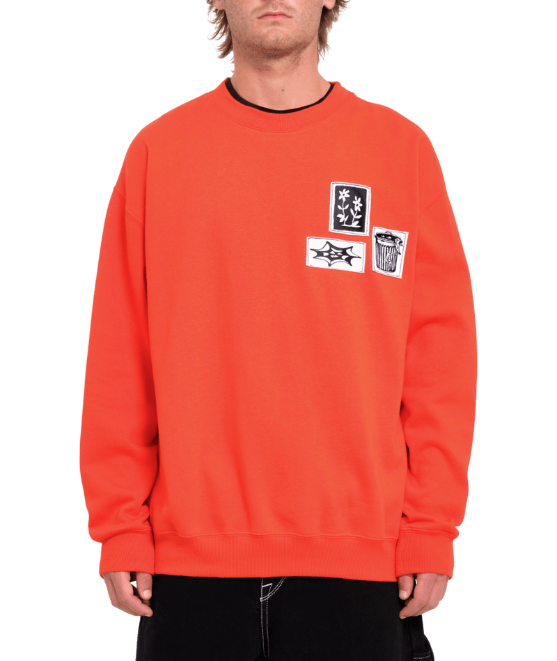 Volcom - Sweatshirt - FA Keutchi Crew - Red