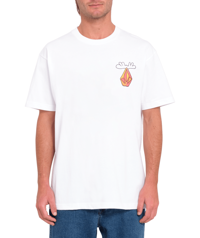 Volcom - T-Shirt - Olivmoose - White