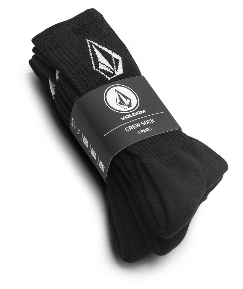 Volcom - Socks - Full Stone Sock 3 Pack - Black