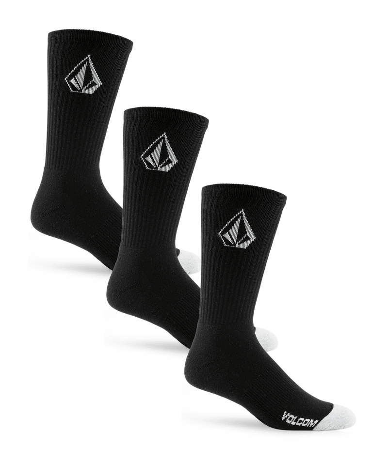 Volcom - Socks - Full Stone Sock 3 Pack - Black
