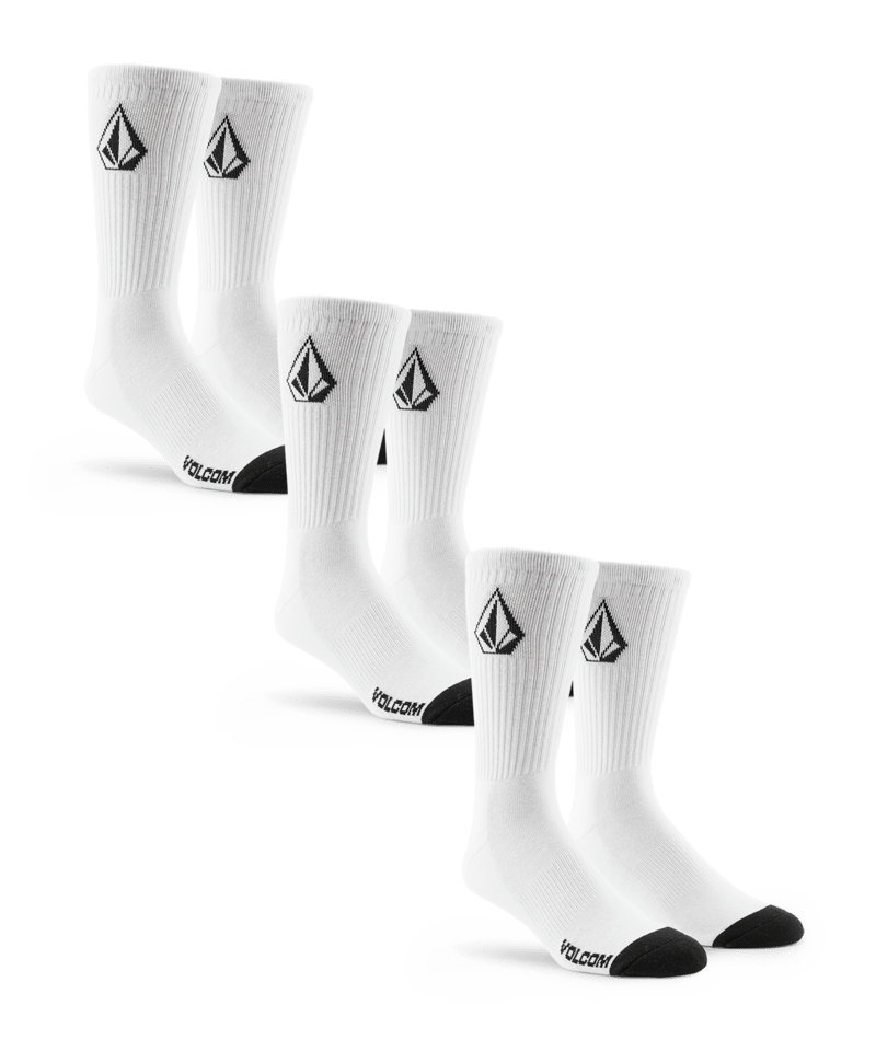 Volcom - Socks - Full Stone Sock 3 Pack - White