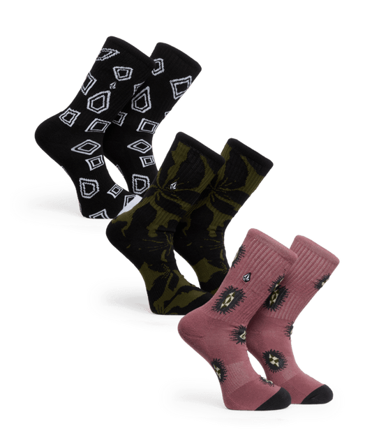Volcom - Socks - Print Mixer 1 - 3 Pack