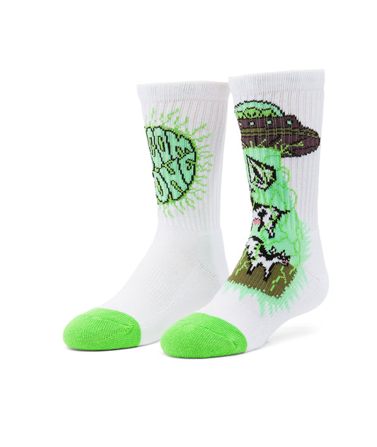 Volcom - Socks - Udder Space Sock - White - Childrens Size 2-4