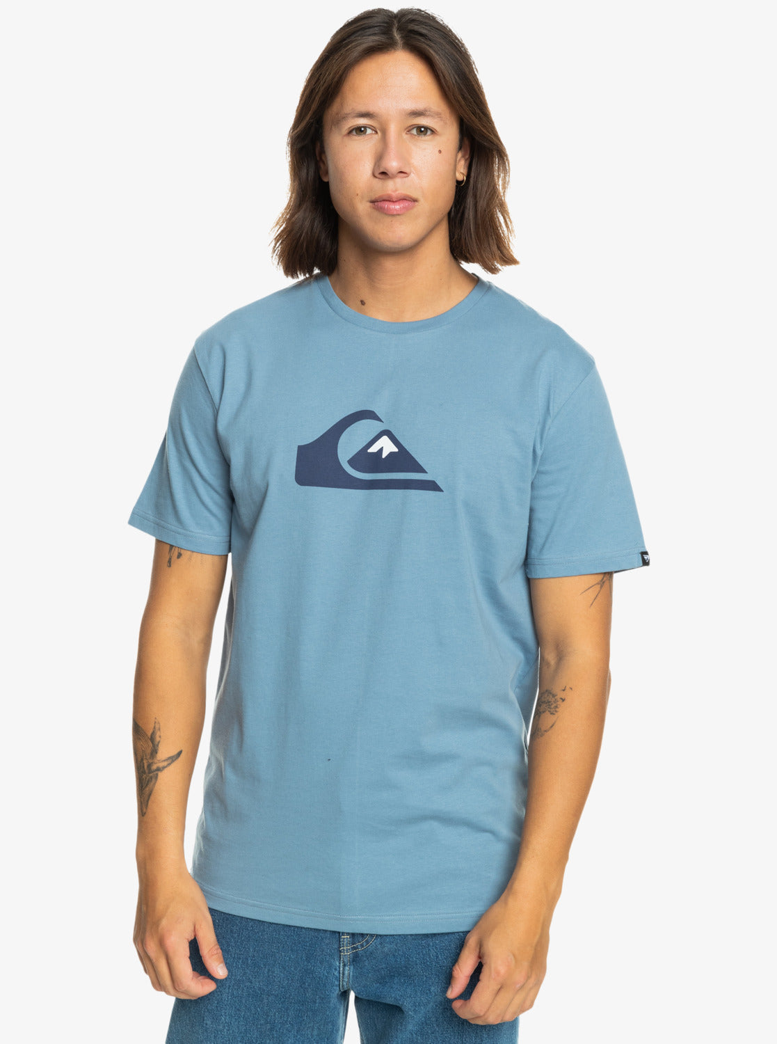 Quiksilver - T-Shirt - Comp Logo - Blue Shadow