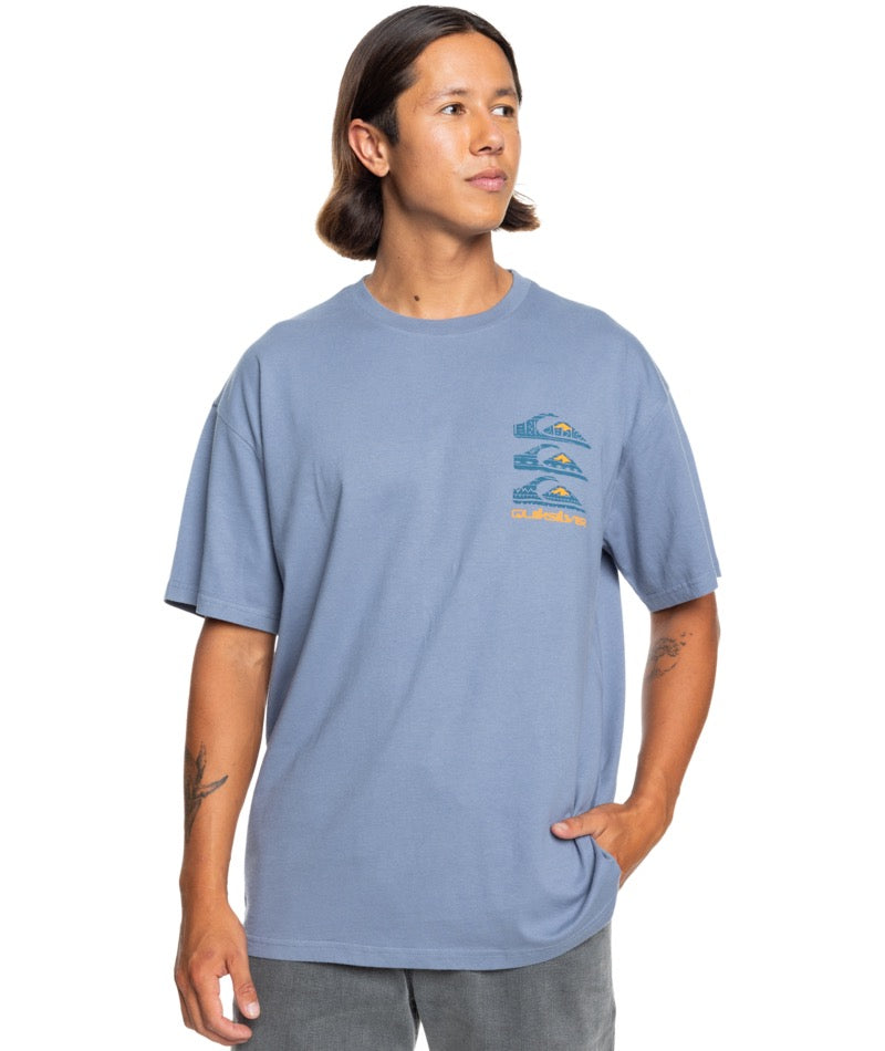 Quiksilver - T-Shirt - Vertical Logos Tee - Flint Stone