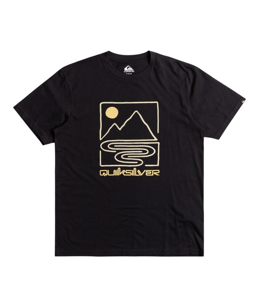 Quiksilver - T-Shirt - QS Outline Mountains SS - Black